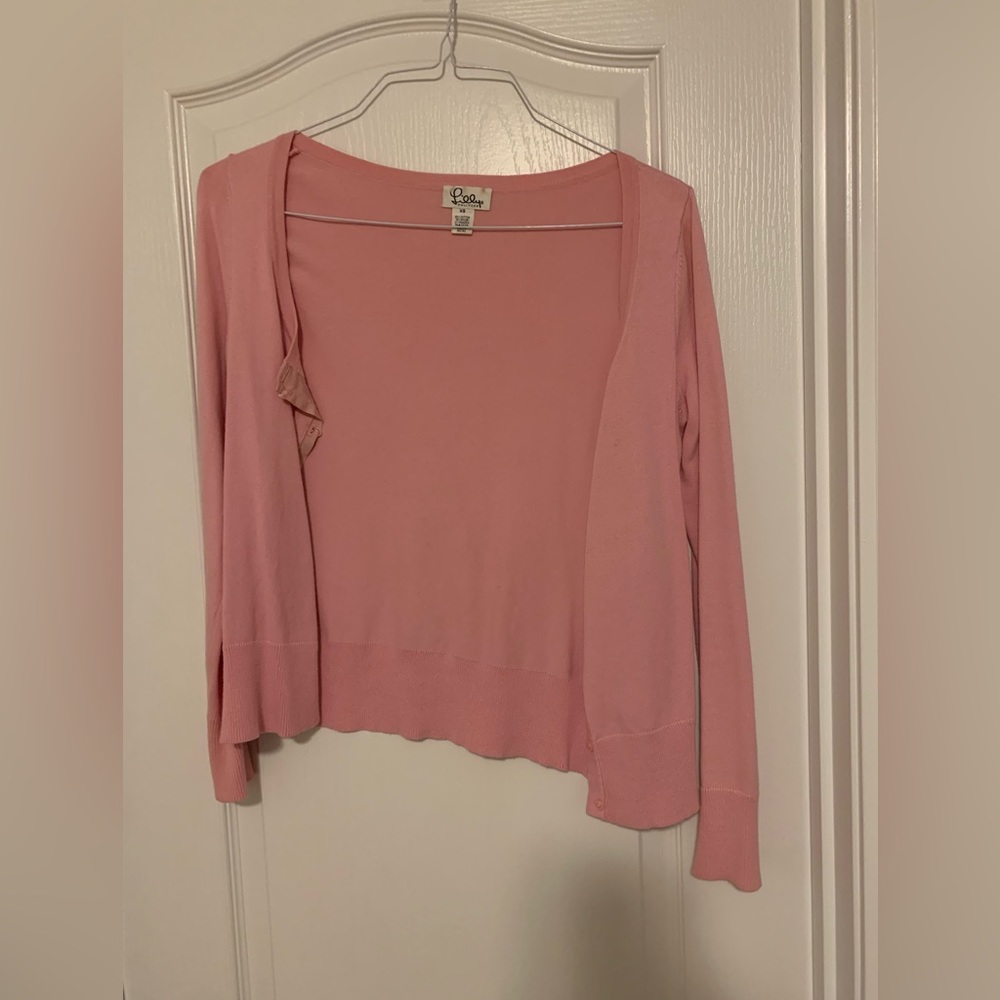 Lilly Pulitzer pink cardigan
